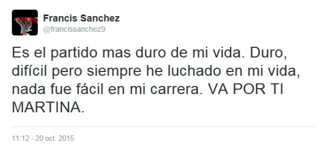 El partido ms difcil de Francis Snchez